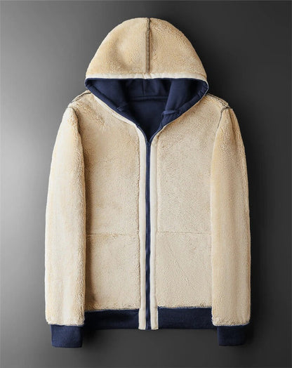 Lambswool Hooded Jacket for Men