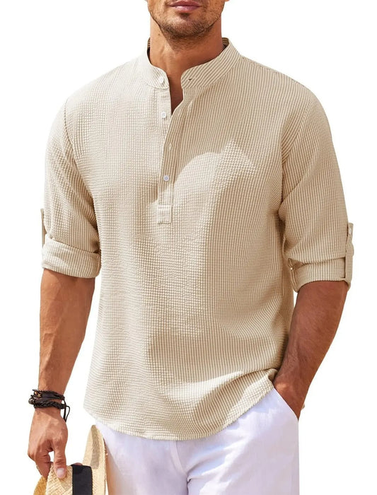 Stand Up Collar Shirt for Men