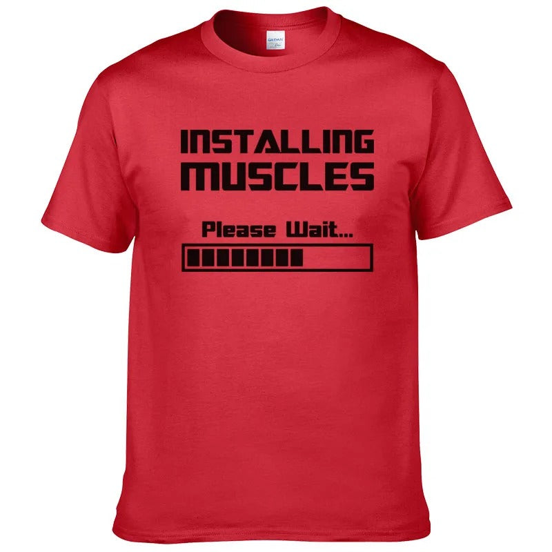 Installing Muscles' T-shirt