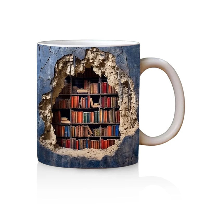 Unique 3D Library Mug