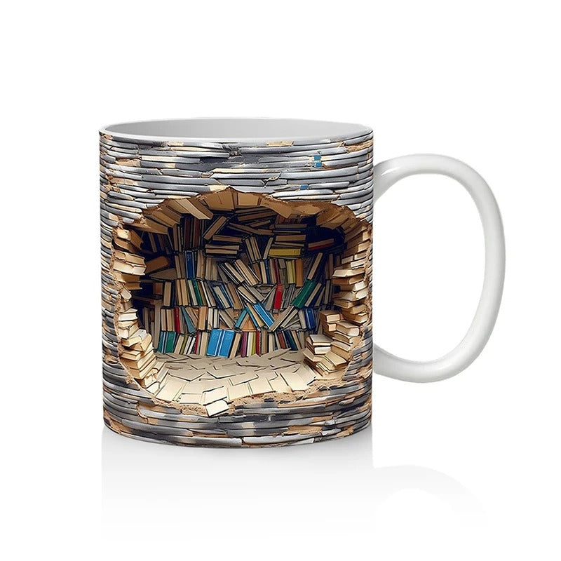 Unique 3D Library Mug