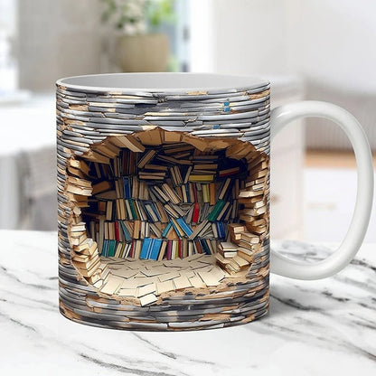 Unique 3D Library Mug